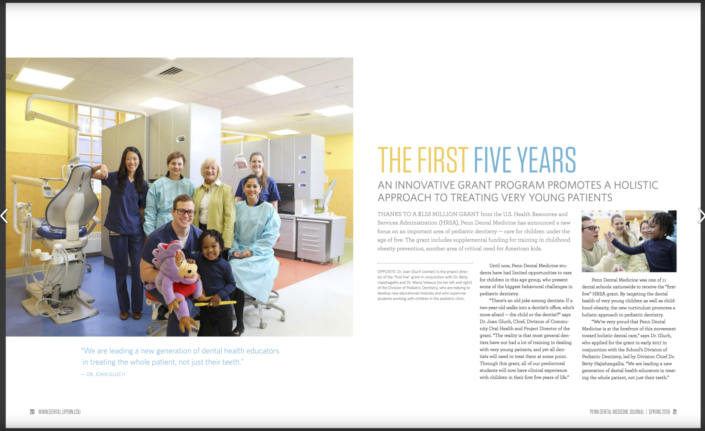 Penn Dental School  – Magazine features